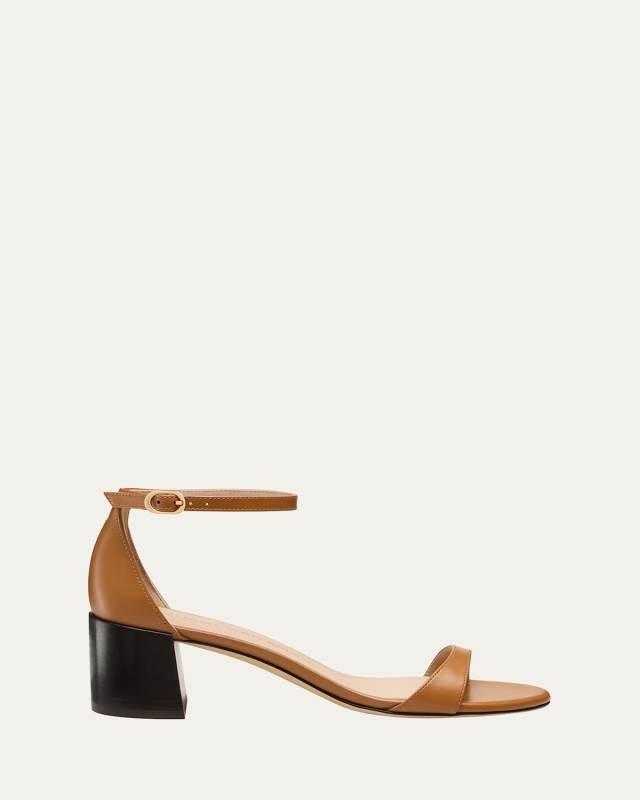 Nudist Leather Ankle-Strap Low Sandals